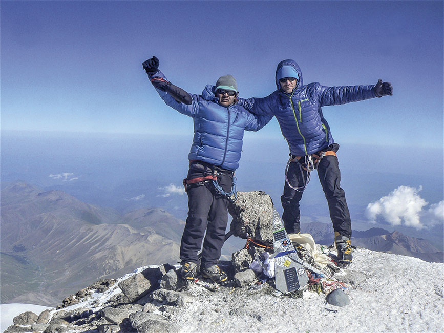 En la cumbre del Elbrus