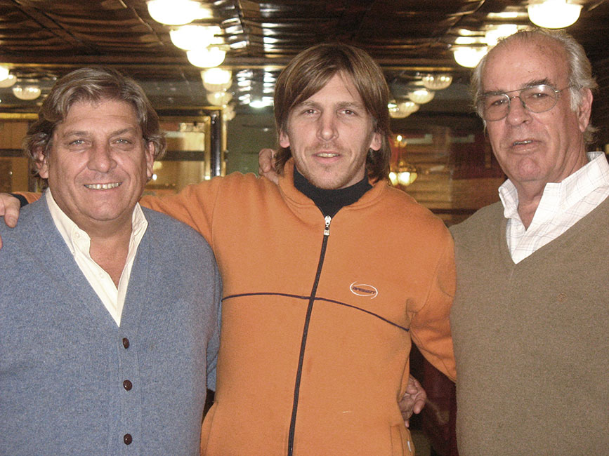 Marcos con Coche Inciarte y Alvaro Mangino