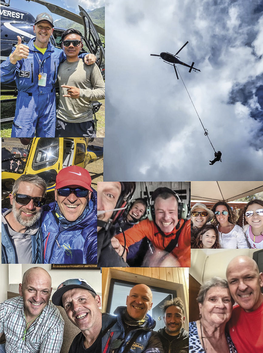 Nima Rinji Sherpa Kike Clausen Benegas Brothers Simone Moro JJ Bayona Y con la familia